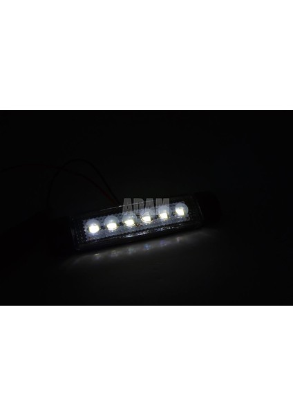 10 Adet Beyaz Parmak Lamba 6 LED Su Geçirmez 12V 24V Emir