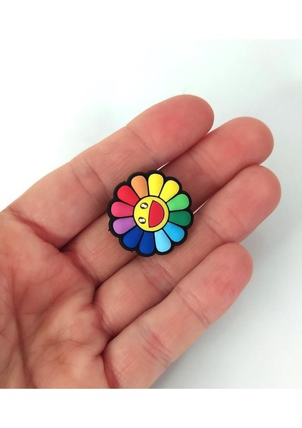 Terlik Ayakkabı Sandalet Tokası Çiçek 1 Adet Silikon Kız Erkek Aksesuar Hediye