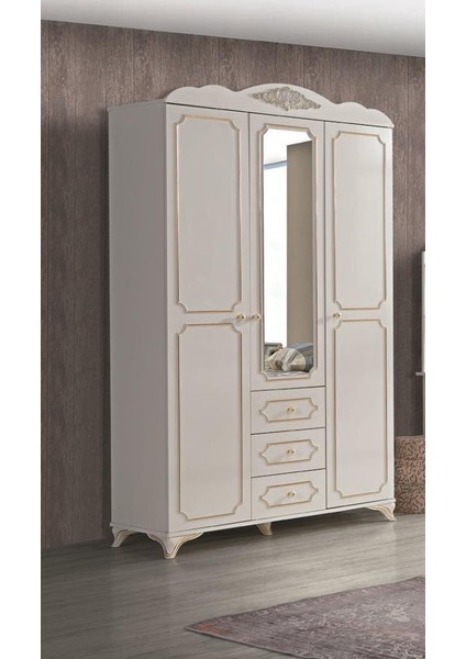 Sultan 3 Kapılı 3 Çekmeceli Gardırop Elbise Dolabı 135X50X225