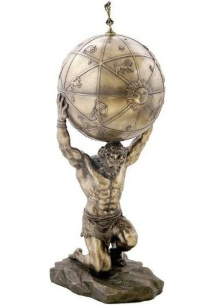 Kapaklı Dünya Büyük Boy Atlas Figürü 64CM