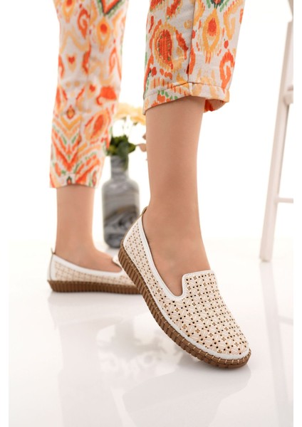 Ortopedik Ped Lazerli Beyaz Kadın Ayakkabı modelleri