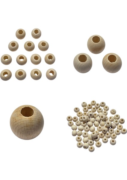 Ahşap Boncuk Yuvarlak Top BNCAH01