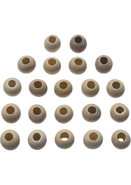 Ahşap Boncuk Yuvarlak Top BNCAH01 indirimleri