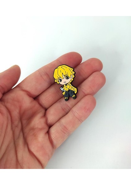 Terlik Ayakkabı Sandalet Tokası Zenitsu Agatsuma 1 Adet Silikon Kız Erkek Aksesuar Hediye