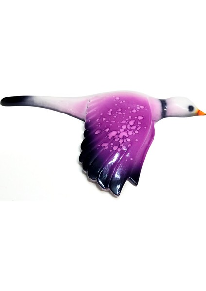 Seramik Üçlü Dekoratif Mor Renk Martı Duvar Süsü indirimleri