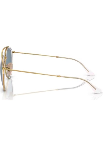 RB 3647N 00102 51 Polarize Unisex Gold Metal Yuvarlak Güneş Gözlüğü