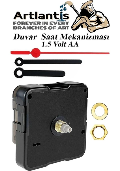 Duvar Saat Mekanizması 1 Adet 10 mm Şaft Sessiz Saat Motoru Akrep Yelkovan Okul Deney Saat Yapım