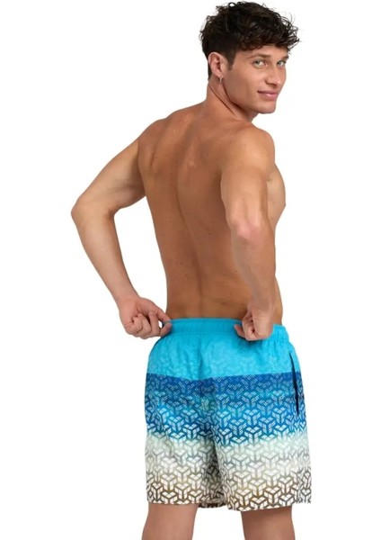 Beach Boxer Placed Men's Swimsuit Erkek Yüzücü Mayosu