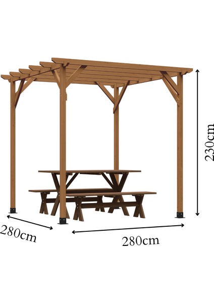 Ahşap Pergole Çardak Tente Bahçe Pergola