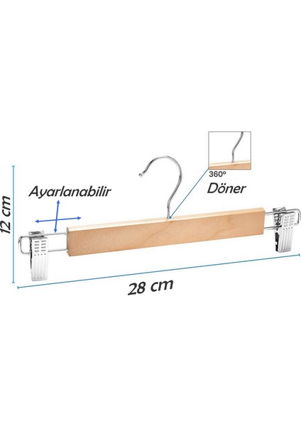 5 Adet Mandallı Etek Askısı Tutmalı Ahşap Askı Elbise Askısı 1. Kalite Ahşap Pantolon Askı Etek Askı fiyatları