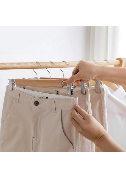 5 Adet Mandallı Etek Askısı Tutmalı Ahşap Askı Elbise Askısı 1. Kalite Ahşap Pantolon Askı Etek Askı fırsatları