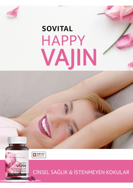 Happy Vajin - Kadın Sağlığı ve Kokusu 60 x 2 Kutu Yumuşak Kapsül
