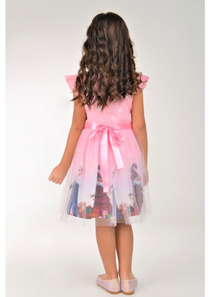 Elsa Karlar Kraliçesi Kız Çocuk Parti Elbisesi modelleri