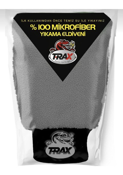T-Rax Mikrofiber Oto Yıkama ve Pasta Eldiveni Gri