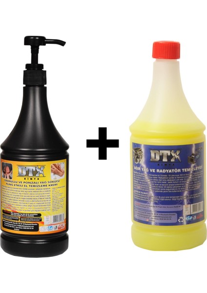 Granüllü El Temizleme Kremi (Sabunu) 1 kg & Ağır Yağ Sökücü Konsantre (1/5) 1 Litre