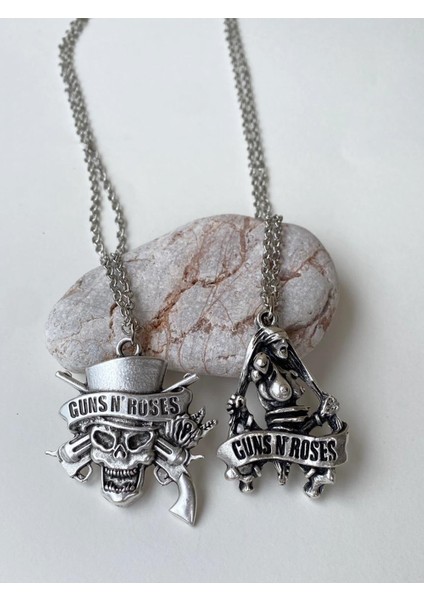 Guns'n Roses Kolye Rock 2li Bff Best Friends Zincir Kolye PYTKZNBFKL11
