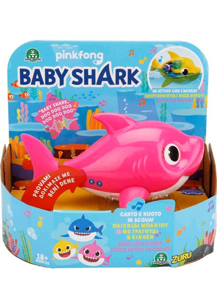 Baby Shark Sesli ve Yüzen Figür BAH03000 - Pembe-Mommy Shark modelleri