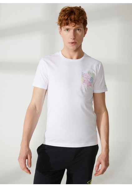 Bisiklet Yaka Beyaz Erkek T-Shirt FM23S26TGWHITE modelleri