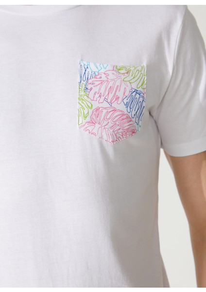 Bisiklet Yaka Beyaz Erkek T-Shirt FM23S26TGWHITE fırsatları