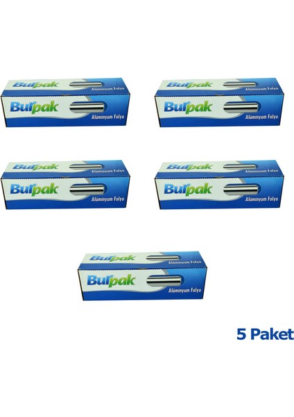 Alüminyum Folyo 45 cm x 50 Metre 10 Mikron 5 Paket fiyatları