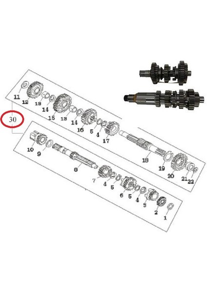 Kuba Şanzıman Vites Dişlisi Takım Orijinal Cr1 RN180 Rnx Plus
