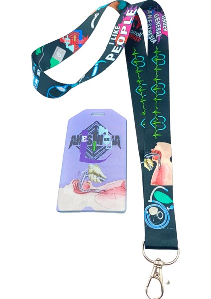 Ciccibicci Shop Anestezi Boyun Askı İpi Ve Silikon Kart Tutucu