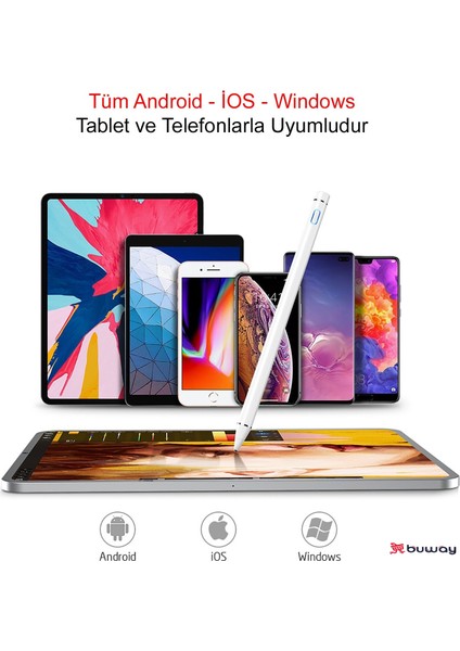 Apple Ipad Pro 5.nesil 12.9 Inc Uyumlu Stylus Özel Dokunmatik Tablet Kalemi & Çizim Kalemi