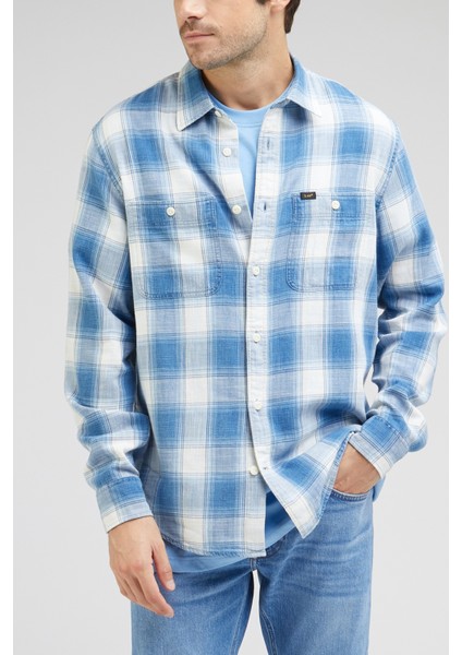 Regular Fit Normal Kesim %100 Pamuk Indigo Gömlek