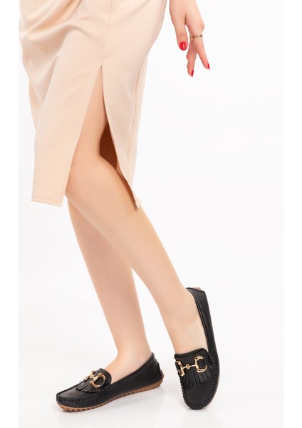 Hakiki Deri Süet Esnek Hafif Rahat Loafer SW.755 - Siyah - 38 fırsatları