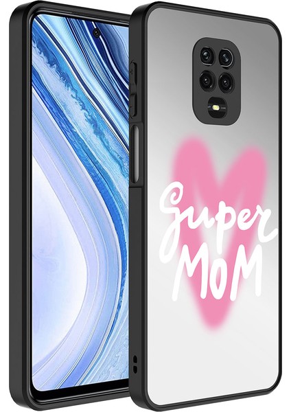 - Xiaomi Redmi Note 9 Pro - Kılıf Aynalı Desenli Kamera Korumalı Parlak Mirror Kapak - Süper Anne - T26796
