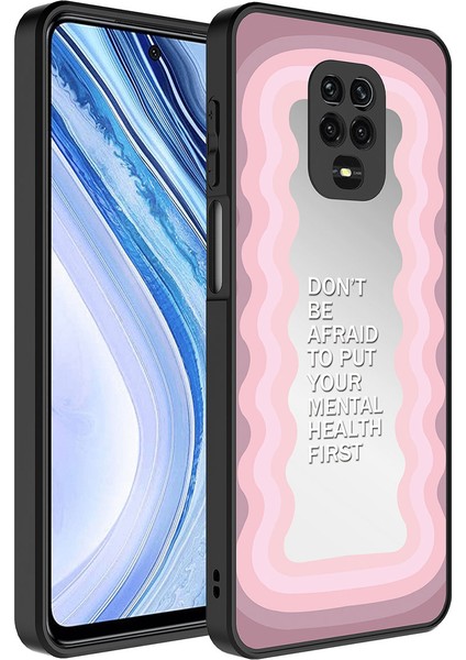 noktaks - Xiaomi Redmi Note 9 Pro - Kılıf Aynalı Desenli Kamera Korumalı Parlak Mirror Kapak - Ayna - T26796