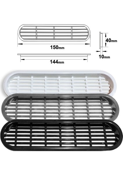 Plastik Menfez Oval Gri fiyatları