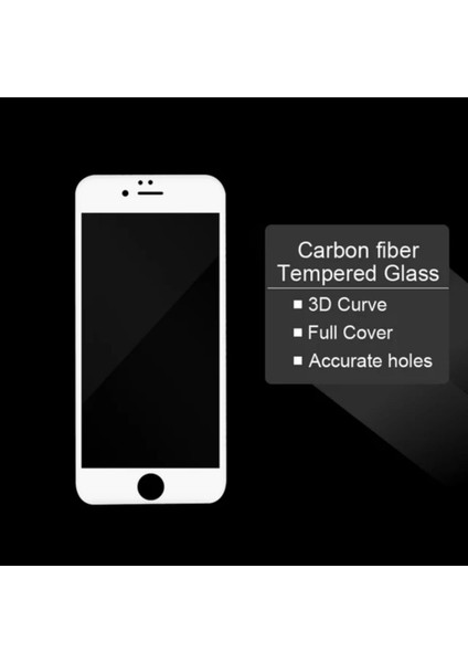 Iphone 8 Plus Beyaz Mat Hayalet Tam Kaplayan Uyumlu Kırılmaz Cam