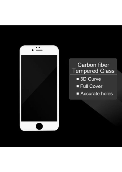 Iphone 8 Beyaz Mat Hayalet Tam Kaplayan Uyumlu Kırılmaz Cam