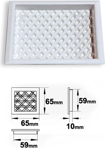 Plastik Menfez Kare Beyaz