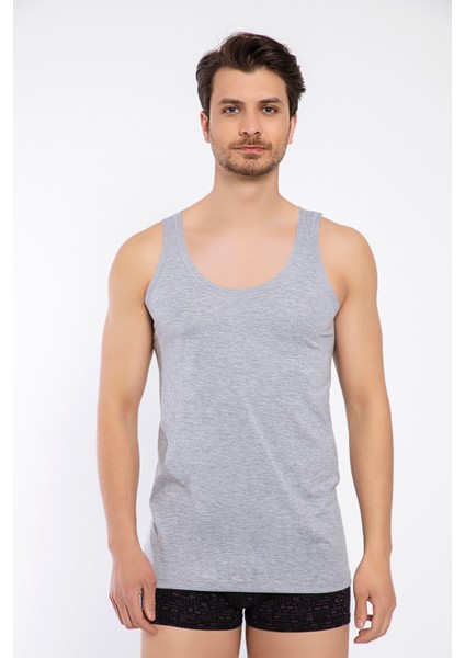 4 Adet Pamuk Penye Süprem Gri-Melanj Erkek Atlet -740 fırsatları