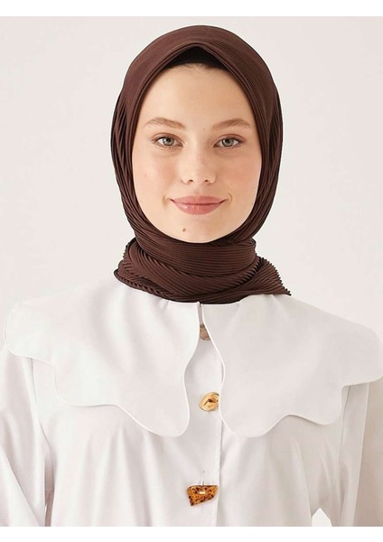 Pilise Eşarp Koyu Kahverengi