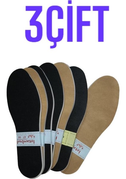 3 Çift Yazlık ve Kışlık Soft Ayakkabı Tabanlığı Terletmez,kokutmaz Üşütmez Sağlıklı Ayakkabı Astarı