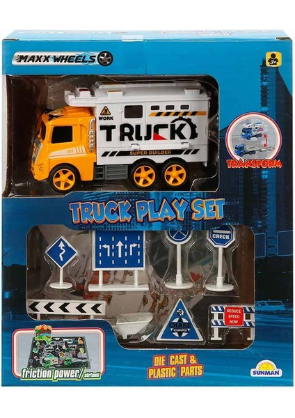 Araçlı Oyun Seti Yol Çalışması Temalı 13 Parça Plastik Figür ve Araç fırsatları