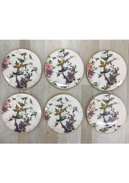 Flora 15 Parça Seramik Kahvaltı Pasta Sunum Tabağı Takımı Set modelleri