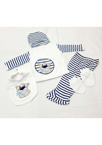 Berkaysun Tekstilden Pamuklu Bebek Hastane Çıkışı 5 Parça
