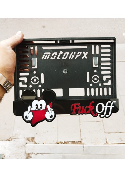 Motor Plakalık Mickey Mouse Model Takmatik Lazer Kesim Pleksi ( 1 Adet )