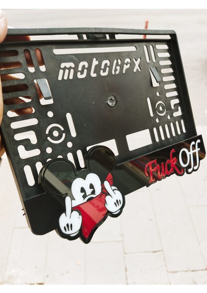 Motor Plakalık Mickey Mouse Model Takmatik Lazer Kesim Pleksi ( 1 Adet )