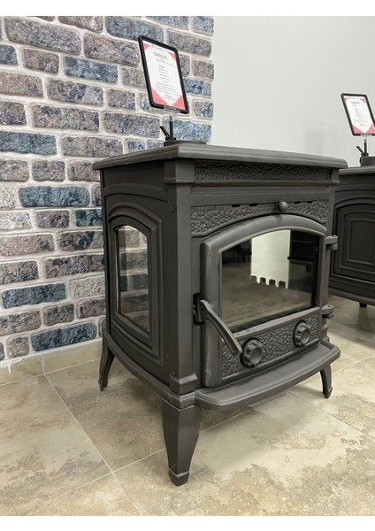 Flame Stove FS-15YK4 Camlı Yandan Kapaklı Döküm Şömine Soba