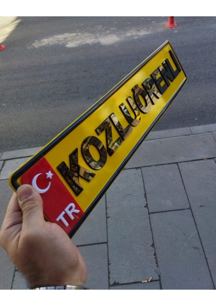 Sarı Metal Dekor Plaka Kişiye Özel , Isimli Plaka , Araç Plaka , Cam Önü Plaka modelleri