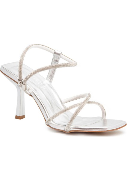 Park Moda K2078 Taş Zincir Bantlı Topuklu Abiye Sandalet