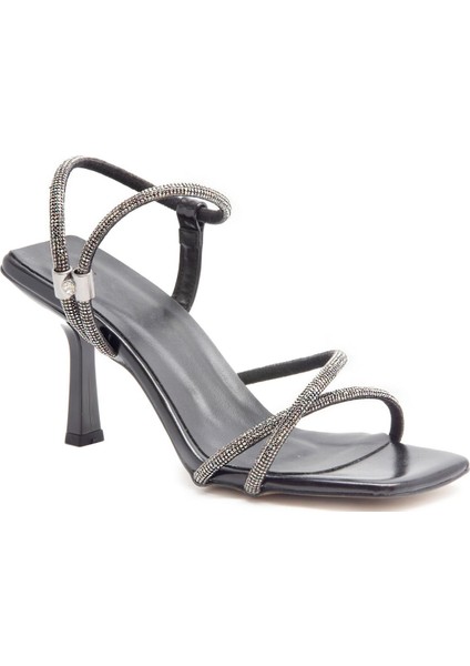 Park Moda K2078 Taş Zincir Bantlı Topuklu Abiye Sandalet