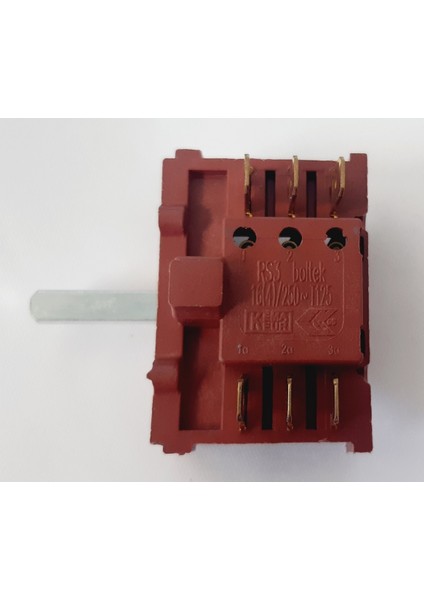Ukinox Ankastre Fırın Şalter 3+3 Kademe Anahtarı 3 Konum Komütatör Şalteri Metal Uç fiyatları