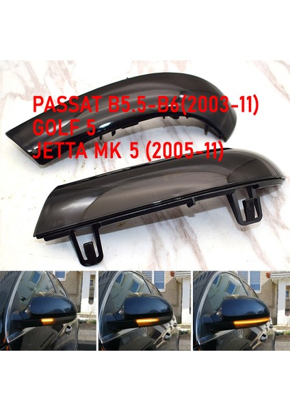 Jetta Mk5 Ayna Sinyal - Jetta Mk5 Dinamik Kayar LED Ayna Sinyal Aksesuar