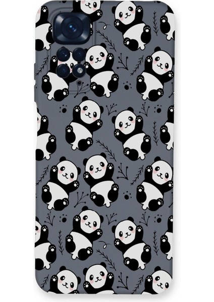 Xiaomi Redmi Note 11S ile Uyumlu Lansman Kılıf Panda Tasarımlı Içi Kadife Kaplı Kapak